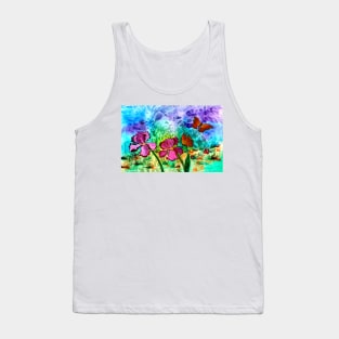 Pink Iris Tank Top